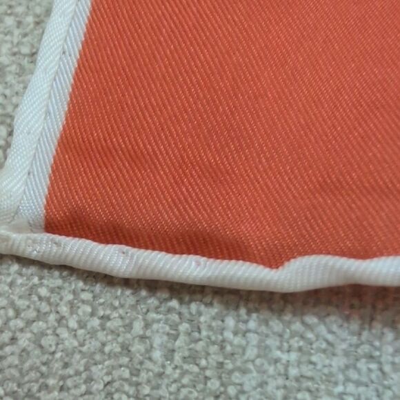 Vintage MCM Square Floral Orange and Brown Scarf - Picture 3 of 10